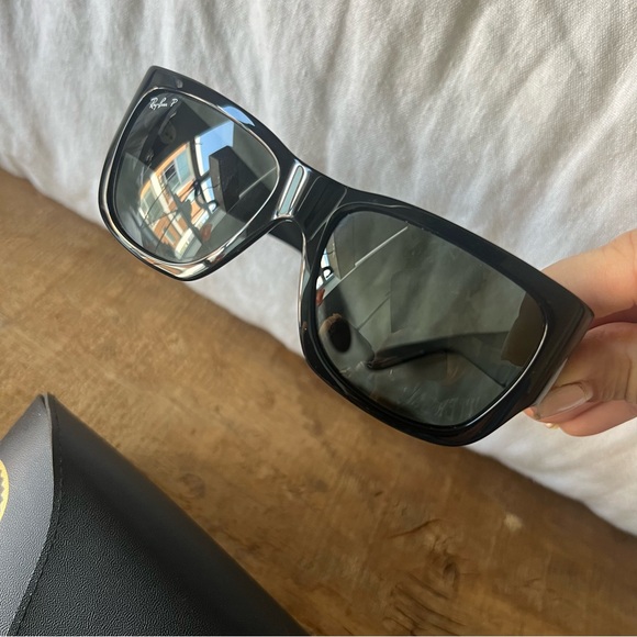 Unisex Ray-Ban Wayfarer Nomad Black Sunglasses w/ Case main image 6